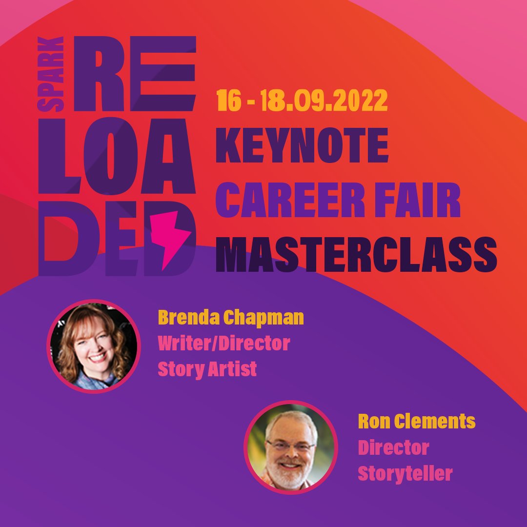 Spark in-person events are back! Join us for #sparkreloaded taking place 16 - 18 September @RoundhouseCC 

Keynote + masterclasses + careerfair = a weekend of learning &amp; networking

More at ow.ly/Kpuq30spPxT

#learning #animation #career #masterclass #careerfair #event
