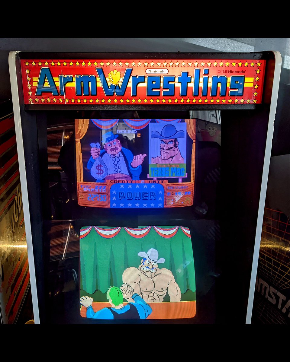 barcadenewark's tweet photo. What do you get when you combine Rambo and Arm Wrestling? A night out at Barcade Newark! ...or the 1987 Sylvester Stallone film, Over the Top!! #Barcade #Arcade #ArcadeBar #Newark #NJ #80s #1980s #Rambo #ArmWrestling #VideoGames https://t.co/hDLiKQ0sL6