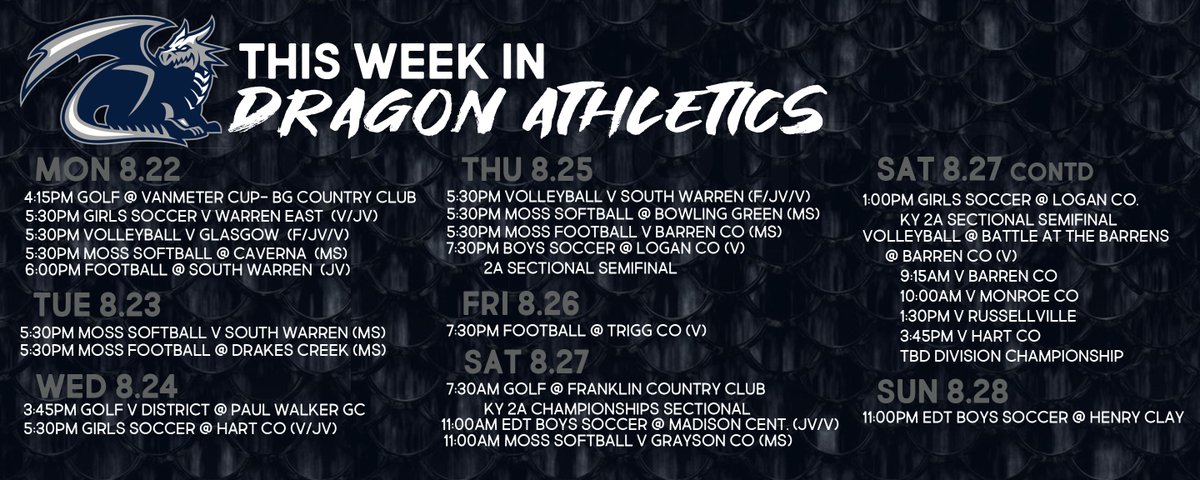WCAthleticDept's tweet photo. This week in Dragon Athletics.

@WC_Dragons @WCVolleyballFam @WCLadyDragons1 @WCDragon_Soccer @mr_ghsf https://t.co/MqC0AUgN9i