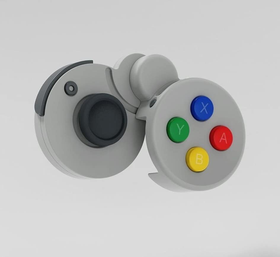 BaldSheiyne's tweet photo. Une manette de jeu compacte et universelle capable de tenir dans une poche. Elle a été pensée pour être compatible à tout type de console, ordi et téléphone. Pour jouer aux jeux vidéo partout et tout le temps. 
Je trouve l'idée plutôt cool ! Et vous ? https://t.co/w9oRMV9v9n