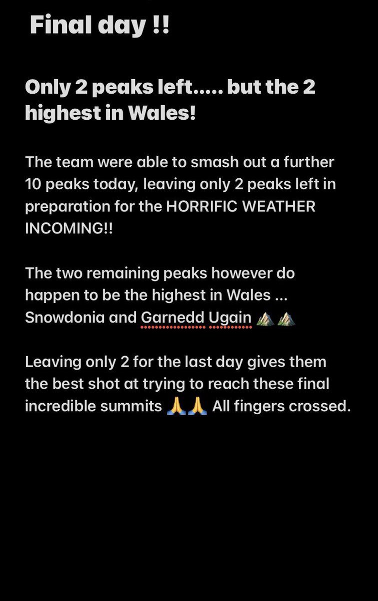 Final day push 💪💪 

We need your help more than ever!!  Please please let’s get some final fundraising in to power the team up their final leg. Just giving link in bio. 

#47peaks #ketasjourney