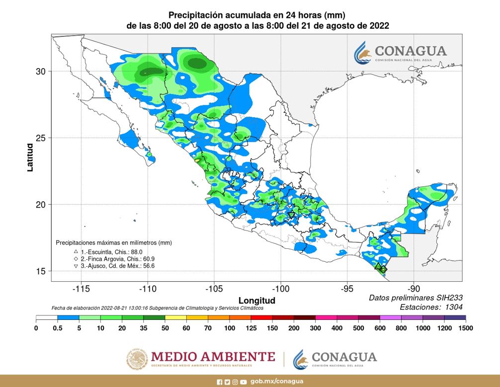 conagua_clima's tweet photo. El #SMNmx te muestra el comportamiento de las #Lluvias en #México con los mapas de precipitación acumulada que puedes descargar en 👇https://t.co/w7KUYjsWZK https://t.co/ePuECOXkYu