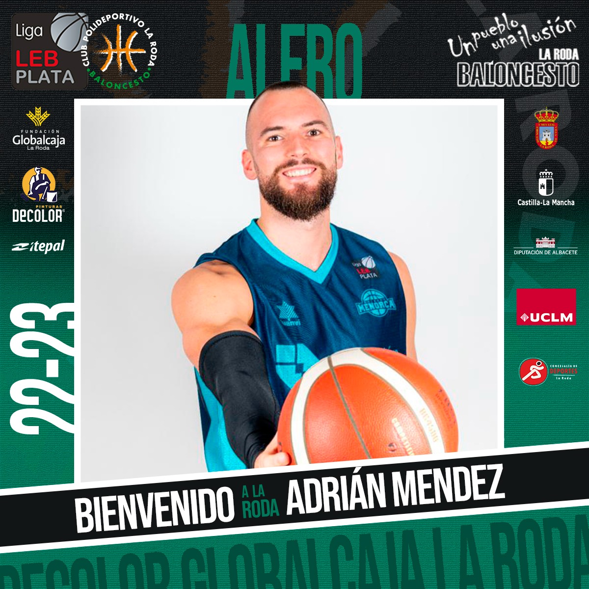 📰📰📰 Un jugón en #LEBOro y #LEBPlata que será líder dentro y fuera de la cancha 📰📰📰

🏀🤝🆕 Adrián Méndez: un 4 todoterreno polivalente, escolta y alero que defiende y ataca. 

🟢 ¡Ya falta menos para ver a esta 🌟 en el Juan José Lozano Jareño!

<a href="/adrianmendez93/">Adrián Méndez</a> <a href="/Itepalets/">Itepal</a>