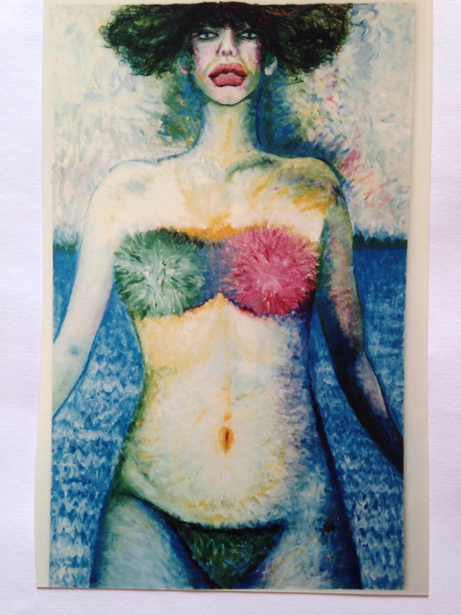 MBruniArt's tweet photo. MALLORCA 1996/ Dany - Dragon Queen - acrylic painting 146x89cm - https://t.co/qXBu3mWrMP https://t.co/IusKnecUNI