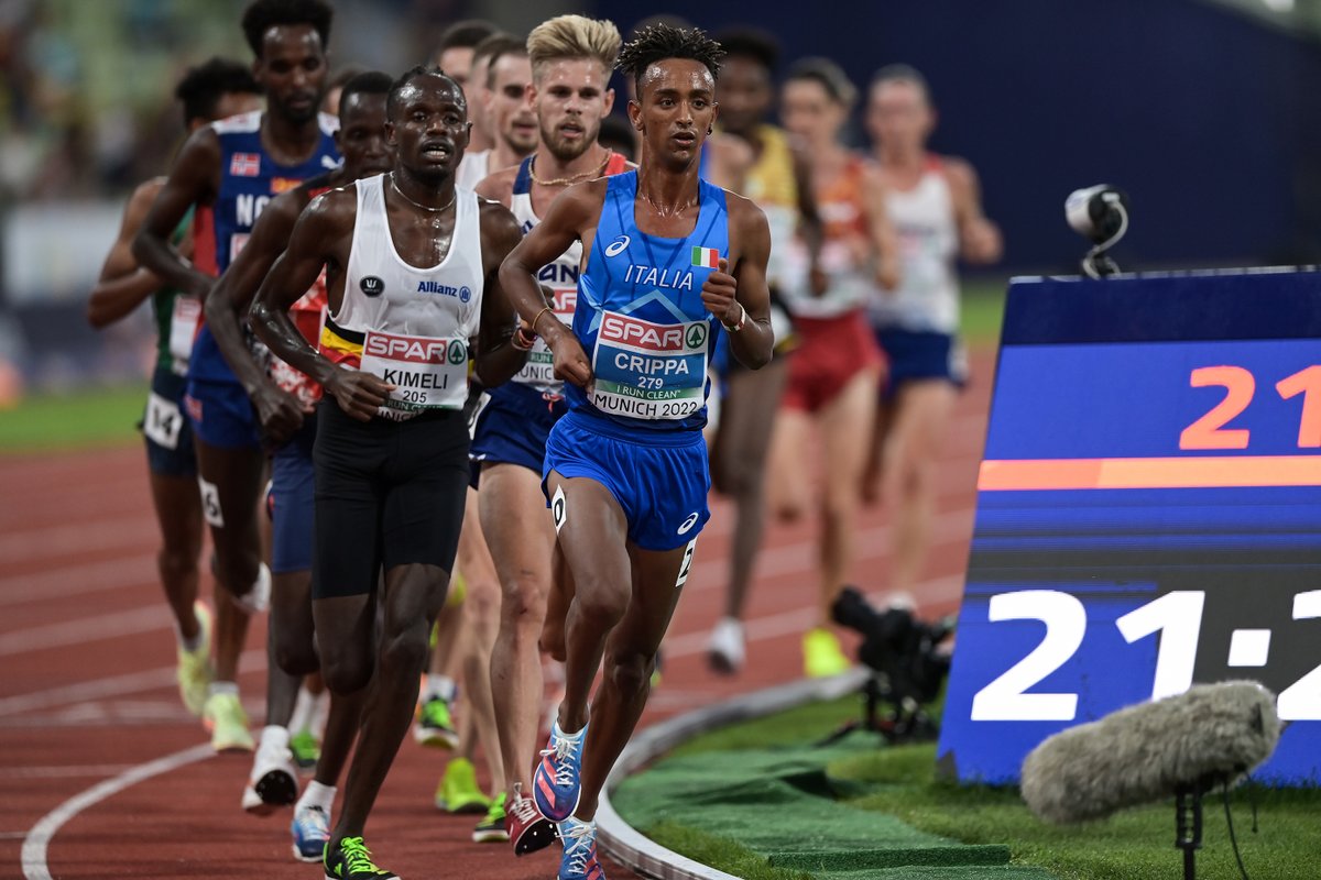 atleticaitalia's tweet photo. #Munich2022 🔥 𝐌𝐀  𝐂𝐎𝐒𝐀  𝐇𝐀𝐈  𝐅𝐀𝐓𝐓𝐎  𝐘𝐄𝐌𝐀𝐍?
 
🥇  Immenso Crippa, rimonta da sogno, re d’Europa dei 10.000 a Monaco! (Ph. Grana/FIDAL)

#BackToTheRoofs https://t.co/e7dBLJnClK