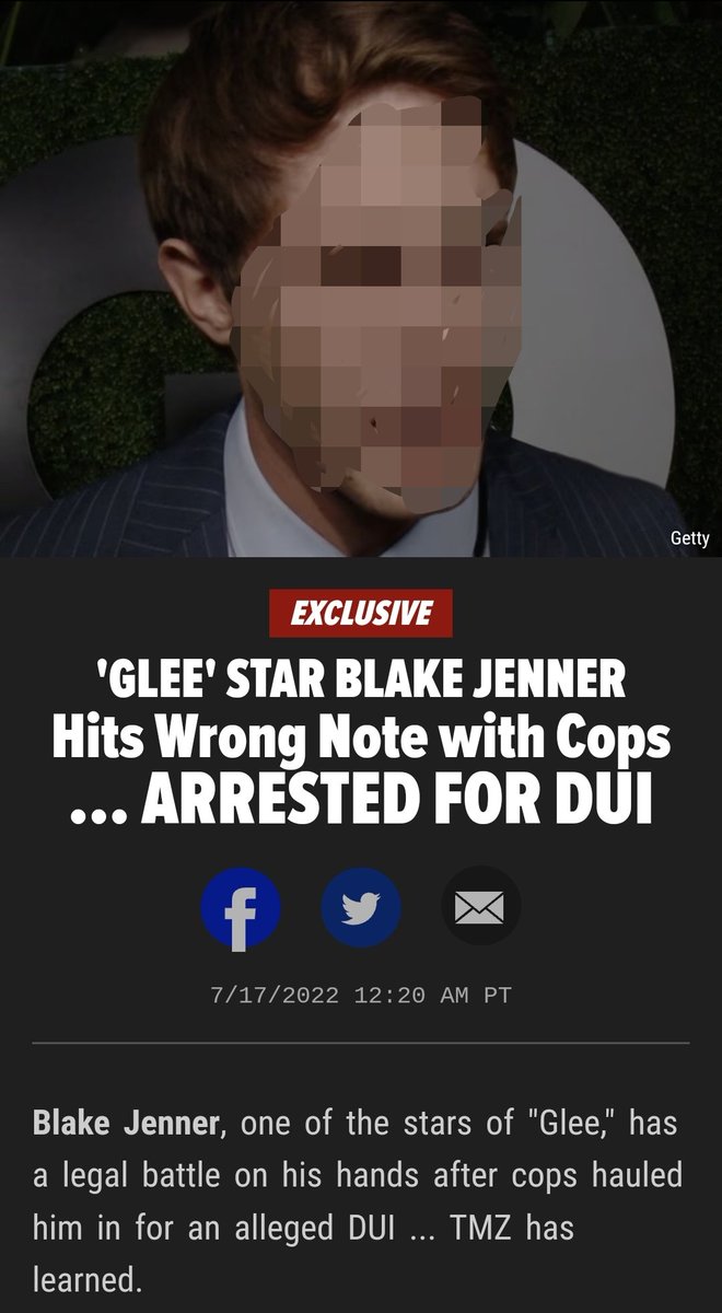 JacksonBrittsny's tweet photo. Who is still employing this drunk driving, abusive, talentless hack?
Literally everyday I wish who ever cast him in that glee project shit and then got him onto glee had just stopped. He is a stain!
#FireBlakeJenner cause #BlakeJennerIsAnAbuser.
#BlakeJennerDUI https://t.co/eZHVfZqysb