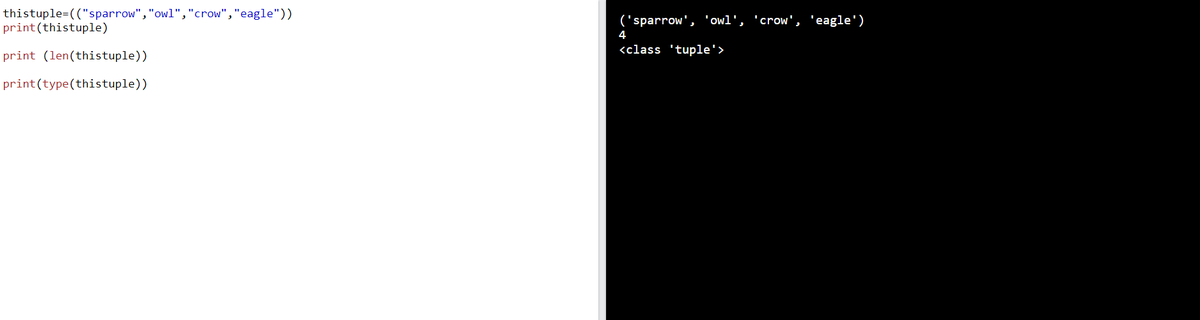 frannking_7's tweet image. Day 84: Tuples in Python. #CodeTrainChallenge #100DaysofCode