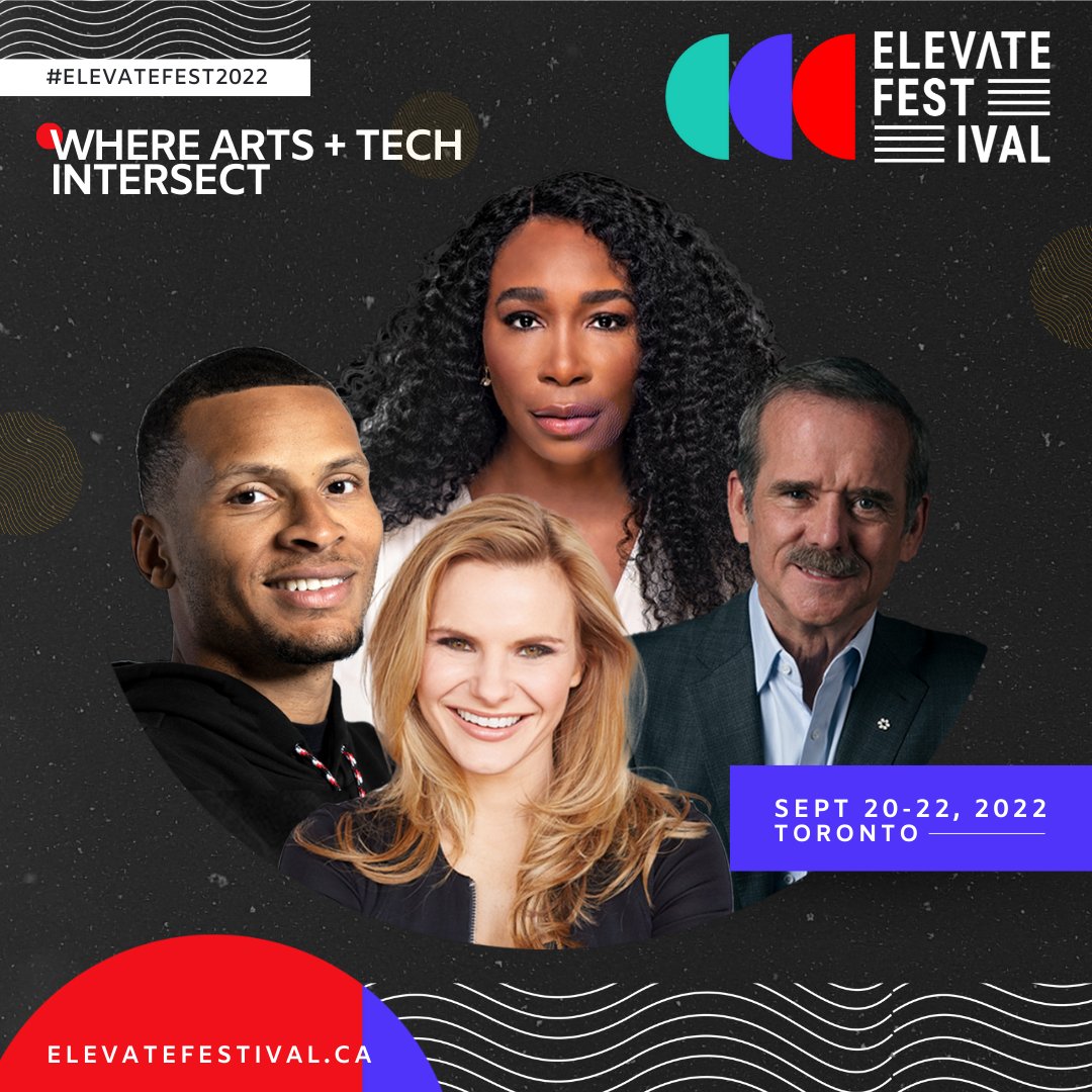 Carbon49's tweet photo. Join me at #ElevateFest2022 in Toronto where #arts and #tech intersect from Sept. 20-22. Get 20% off tickets with code ELEVATECARBON4920. Details at https://t.co/PJDl4IU9gQ. https://t.co/D1RXTuu22m