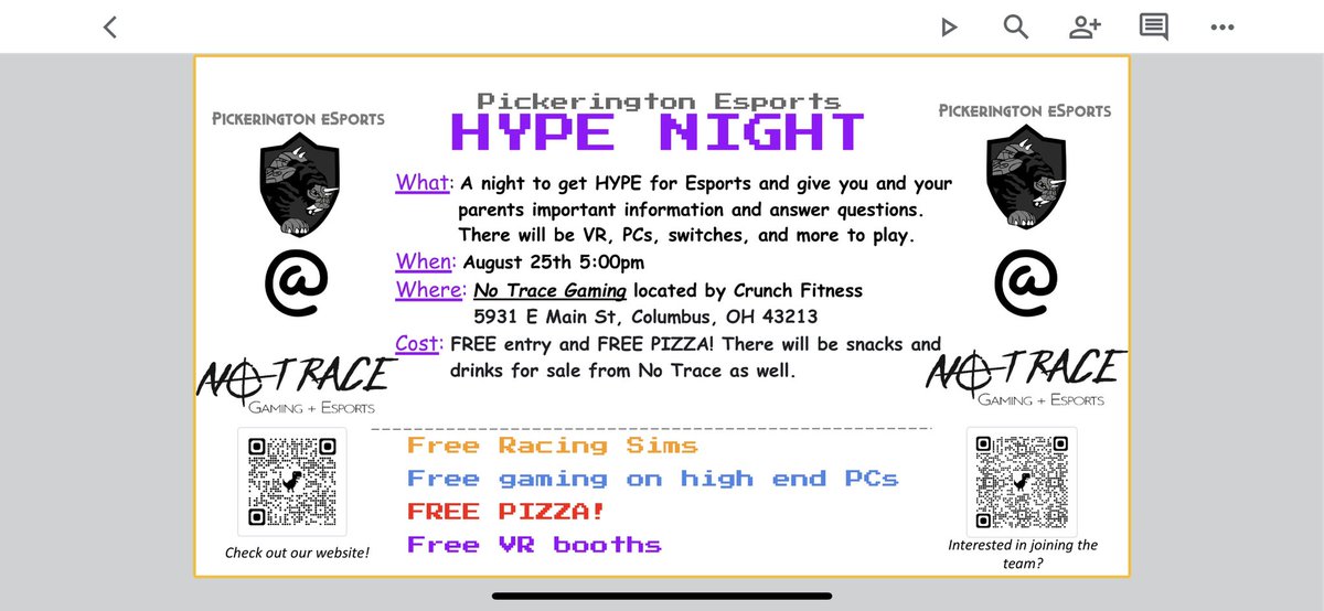 Pickerington Esports tweet media