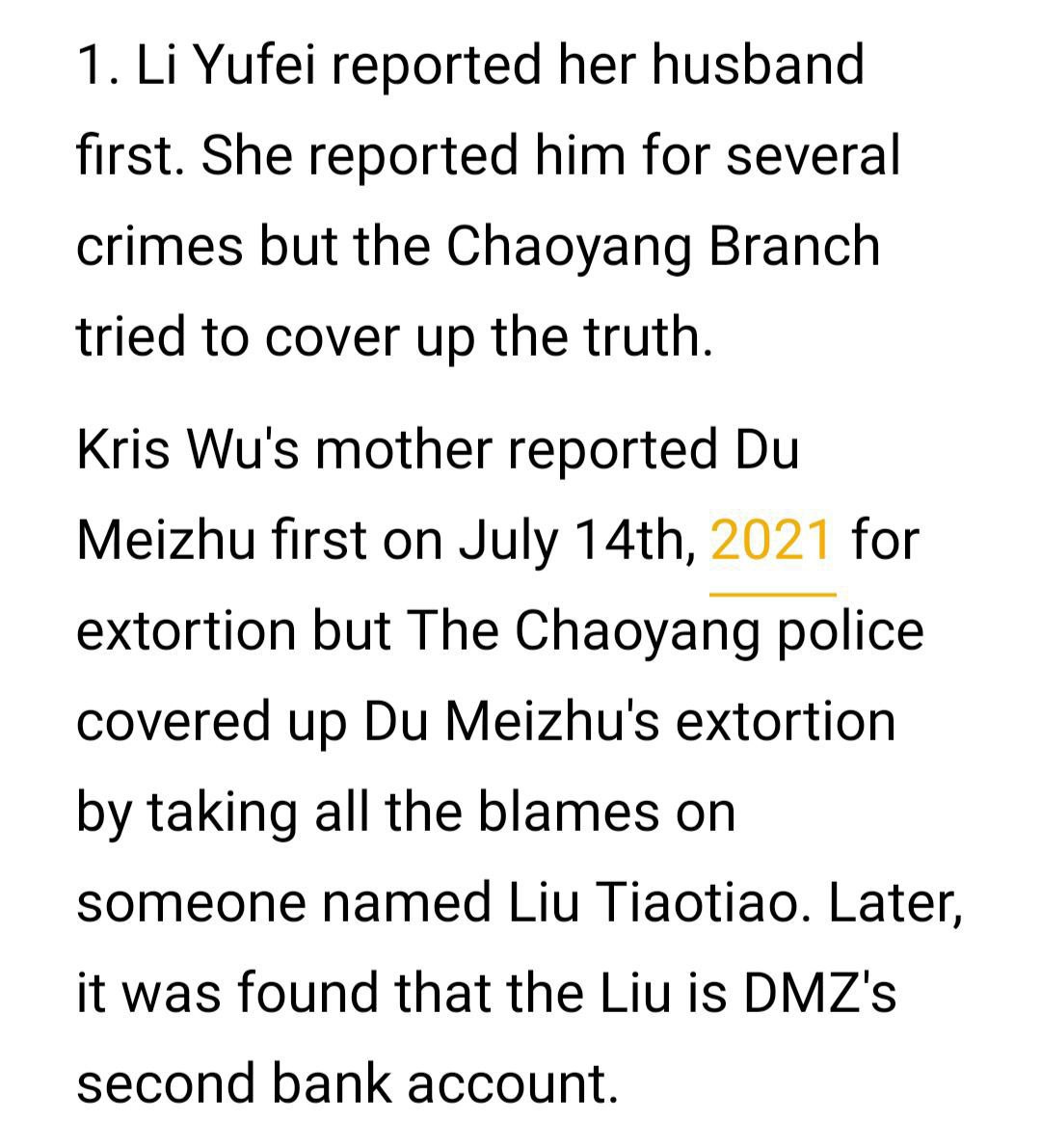 KW20xx's tweet photo. @CNN But the police blamed the extortion on someone else...the name of Liu Tiao
It was later revealed that this account was Du meizhu's second account in another bank
#FreeKrisWu
#CorruptedChaoyang https://t.co/G2Vuub0Fjw