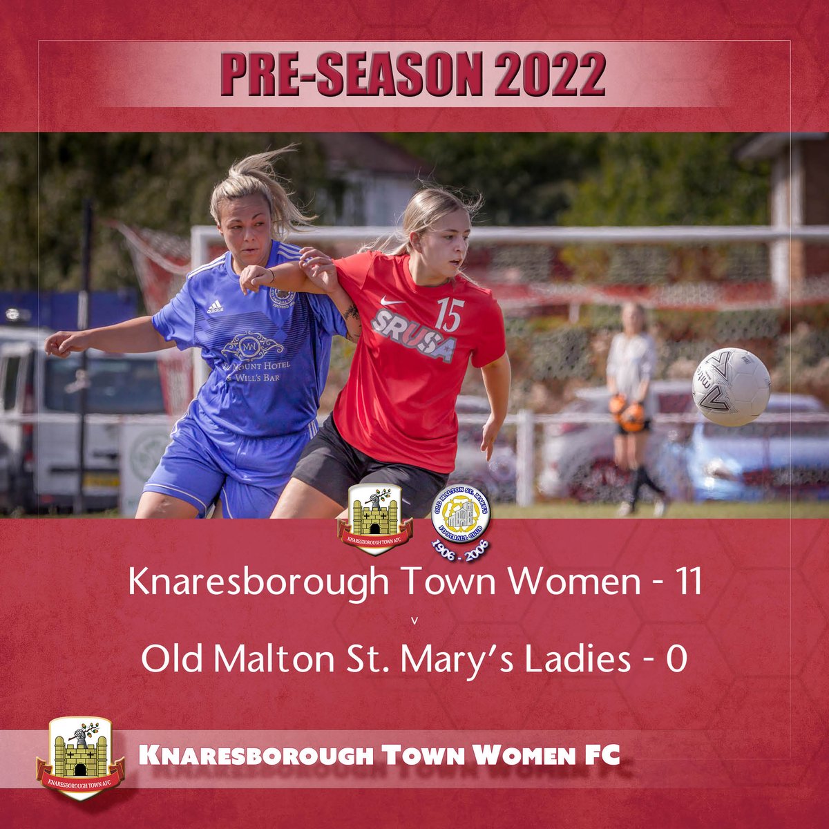 KTAFCWomen's tweet photo. Over 100 people in the ground to see @KTAFCWomen win against @OldMaltonStMary's Ladies.

Both teams played their first game ever and it was a keenly contested match.

Thank you to everyone who came to see history made!

@KnaresboroughFC #Knaresborough #NorthYorkshire #WeCanPlay https://t.co/PHRU9ReCO7