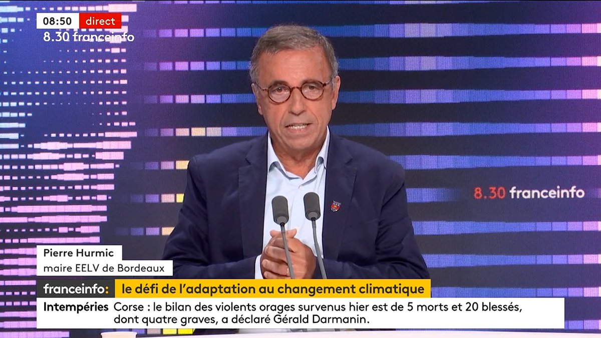 Frederick_M_'s tweet photo. Itw de @PierreHurmic, maire @EELV de Bordeaux: "@valmasdel dit : "La France #trottine lentement derrière le #climat, qui change VITE". C’est vrai qu'on trottine lentement, alors qu'il faut #galoper. On attend mtnt du gouvernement des actes" [1] La [VIDÉO]: https://t.co/MAqkA6VA4f https://t.co/OdP5IUw98c