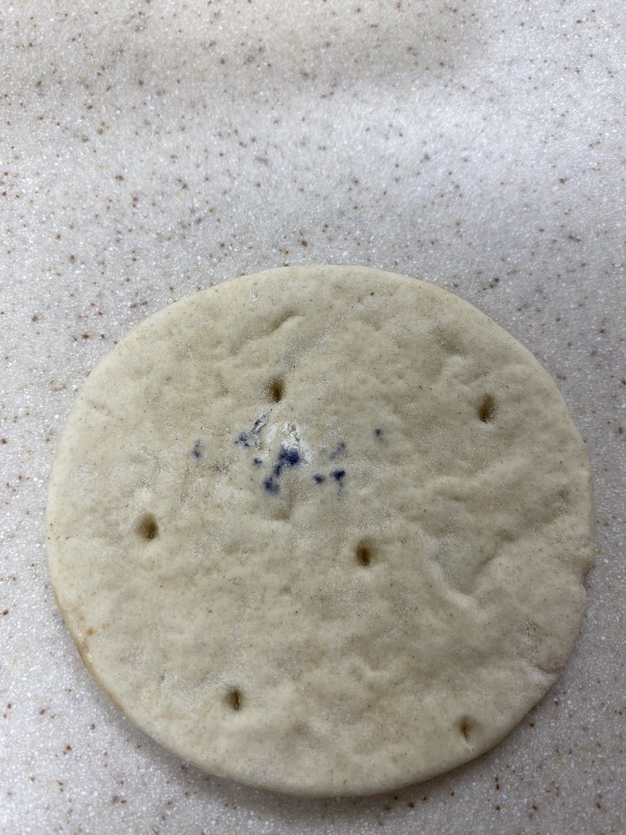 Gidgetpdx's tweet photo. @oscarmayer what is on the bottom of all my lunchable pizza crust that is BLUE. This is the third NOT expired lunchable I have opened with this on the bottom pizza crust???? @RealLunchables https://t.co/dq0BhogZCC