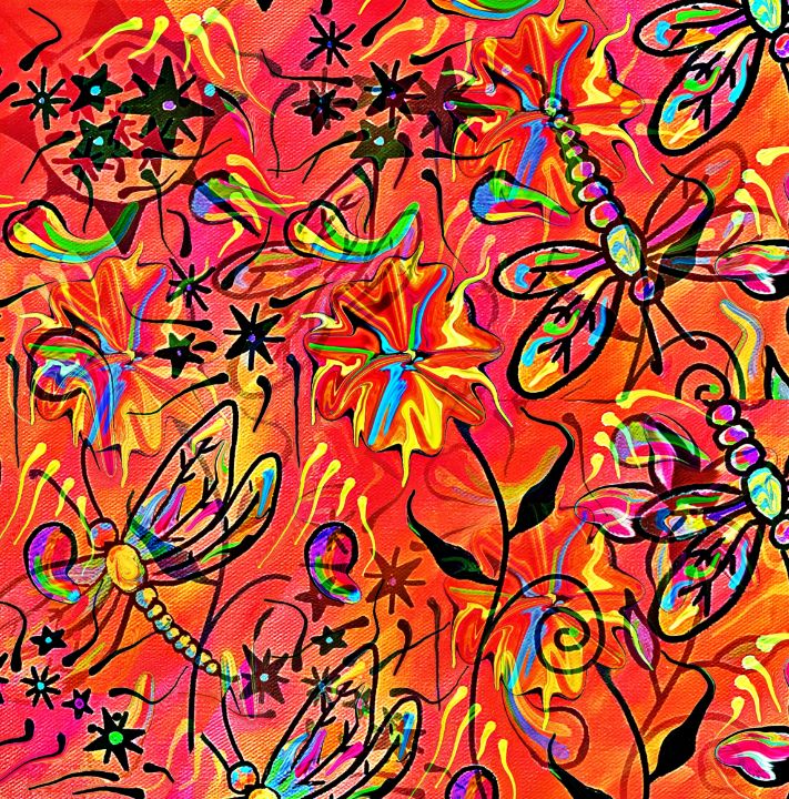 ArtisticLaurie's tweet photo. Featured Art of the Day: "Dragonfly Frenzy Abstract Pattern Ar". Buy it at: https://t.co/AyDEgCyfY0 https://t.co/tDuZfwGY4z