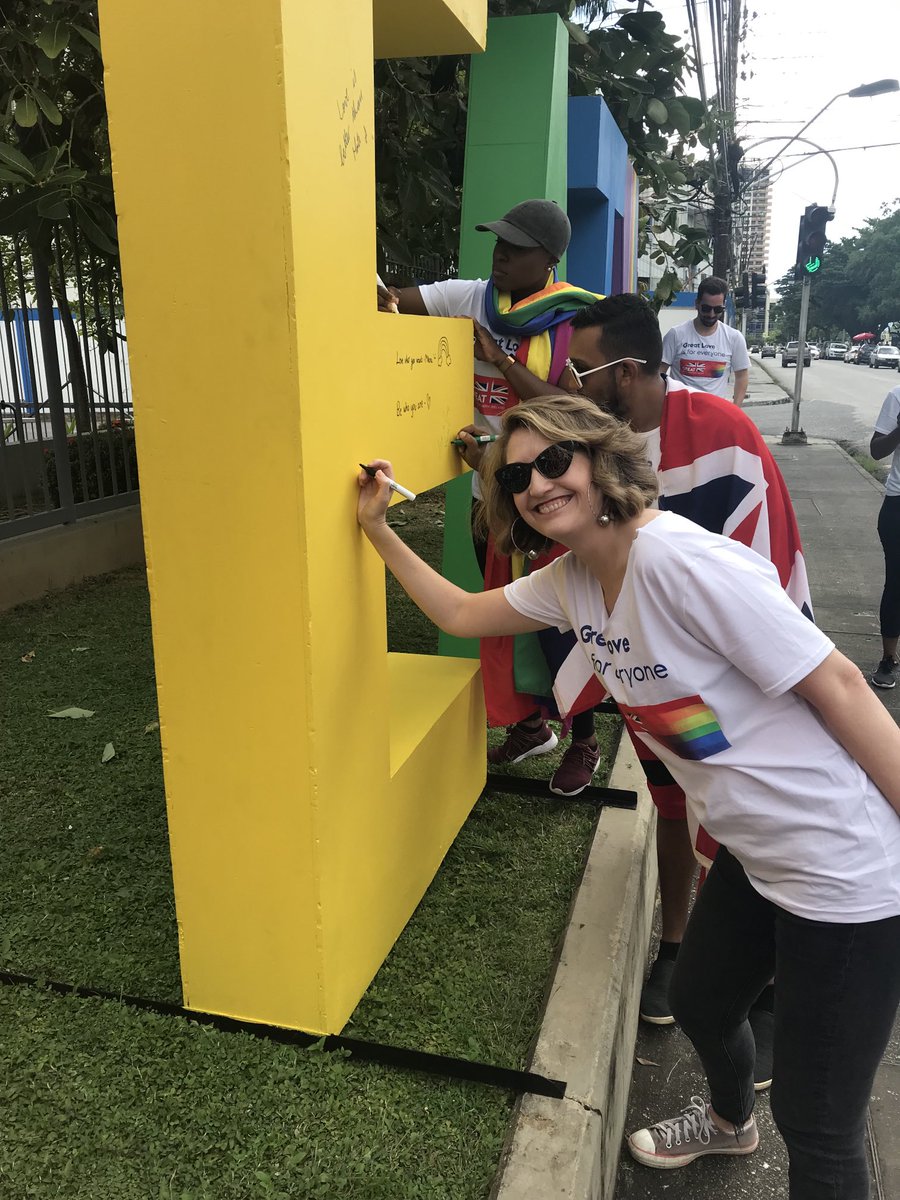 harryvx's tweet photo. Come and show your support for equality by writing on our 🏳️🌈 PRIDE 🏳️🌈 GREAT 🏳️🌈 letters at #UKinTT
#GreatLove is for everyone. https://t.co/Zh62Q9KWXl