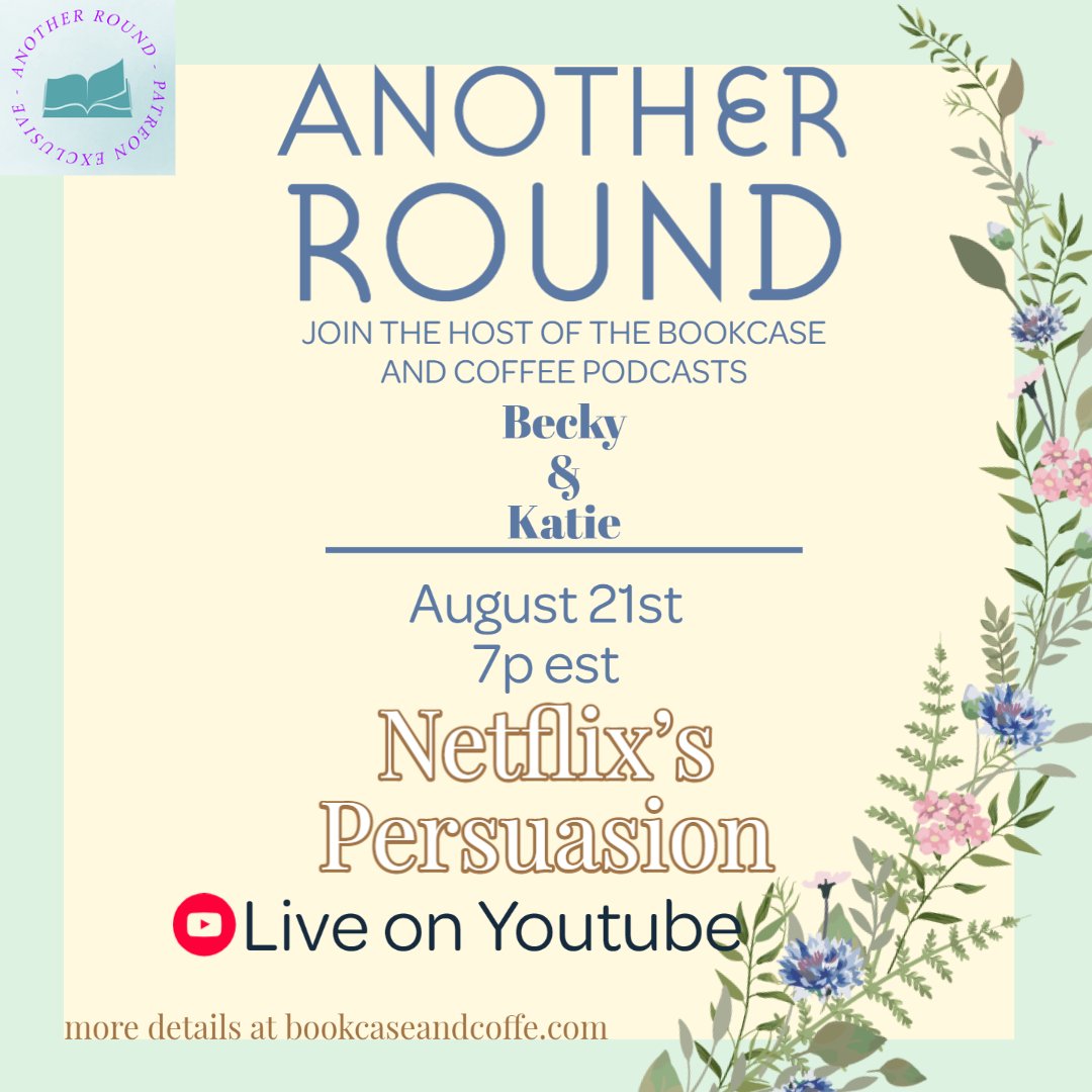 BuzzingRomance's tweet photo. Did you know that we have an exclusive stream for our Patreon Community?

Today Katie and Becky we will be breaking down and reviewing Netflix's Persuasion. 
You can find details on joining at https://t.co/xxLUE0w2ZF 

#patreonexlusive #podcasters #ladieswhopod #romancelandia https://t.co/1XKwrGIGY8