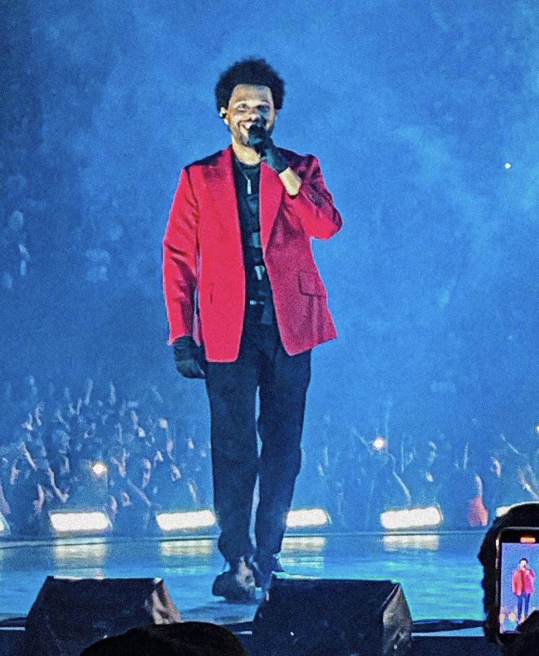 The Weeknd Access on X: The Weeknd wears the red jacket for the