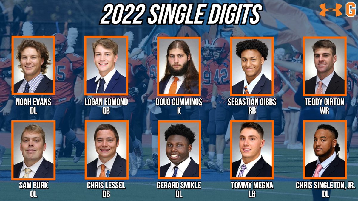 Jerseys 0-9 are special for Gettysburg football. Each person who wears a single digit has been voted on by their peers for the honor. We are proud to be led by these men. 

*OL will wear a patch and the # will not be worn

#GettysburgGreat #Respond