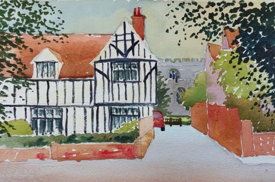 Colinsteedart1's tweet photo. Tutor House, Writtle Green, Essex, UK.
Painted today in my garden studio in Essex. 
#colinsteedart1 #essexcountryside #art #watercolourtutorial https://t.co/9LShjbj57m