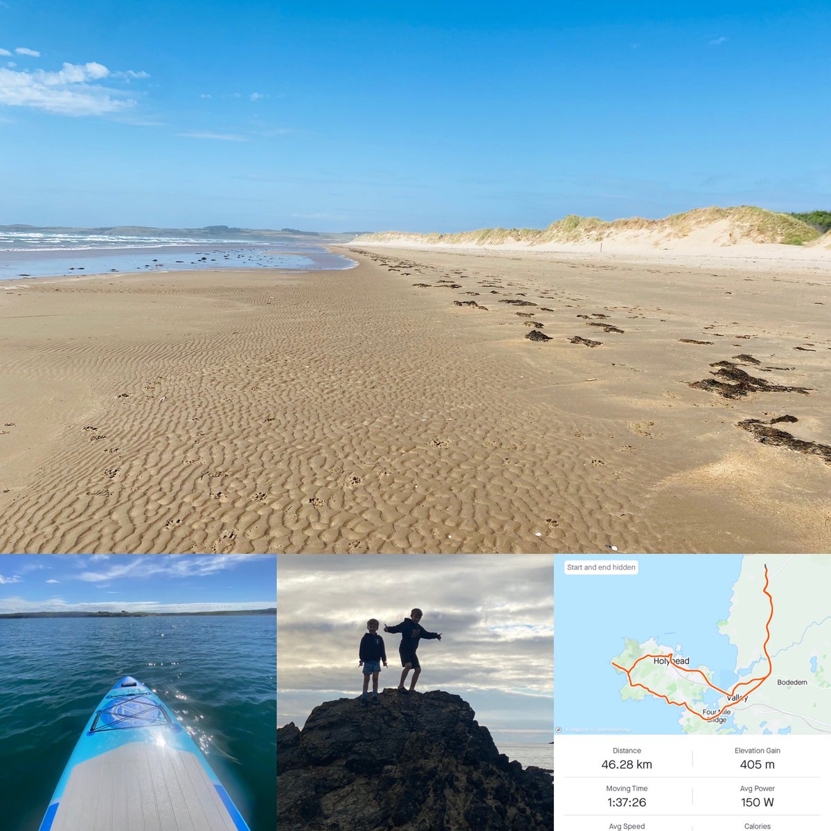 Great fun keeping #BSOLActive today - beach walks, paddlebording and an evening spin on two wheels #Anglesey