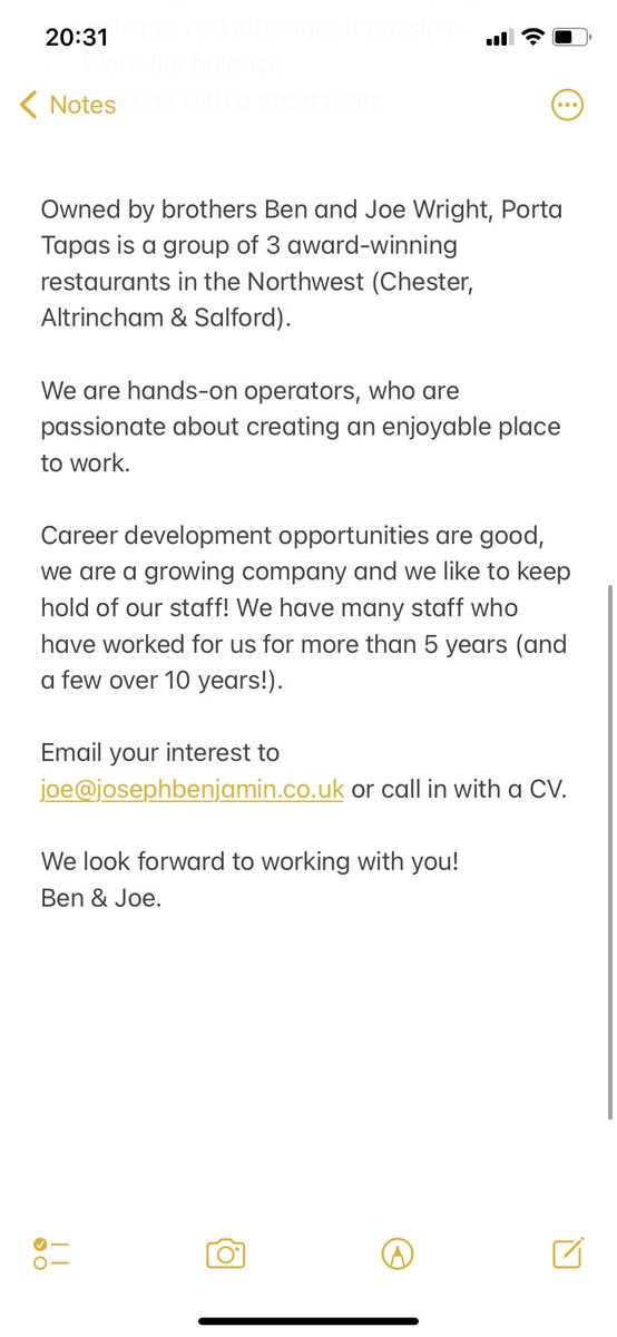 Chefs. We’re hiring.

CDP - up to £28k + tips

Email me joe@josephbenjamin.co.uk