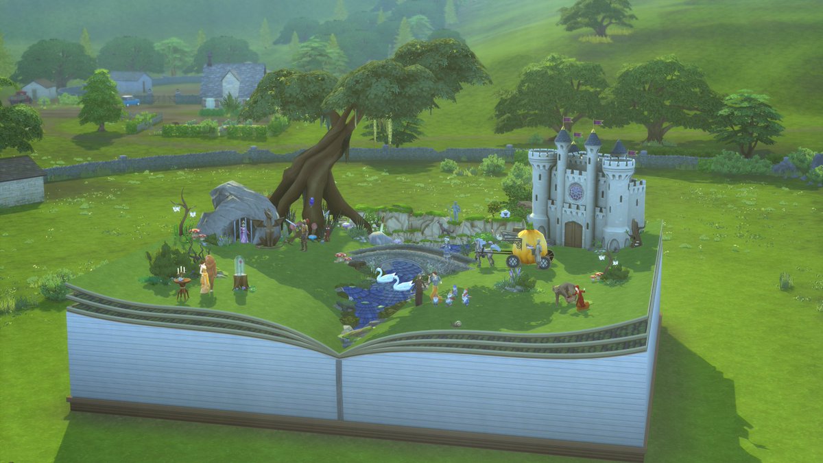 SimsilaSimrise's tweet image. I built a #fairytale #book as a #library in #TheSims4
