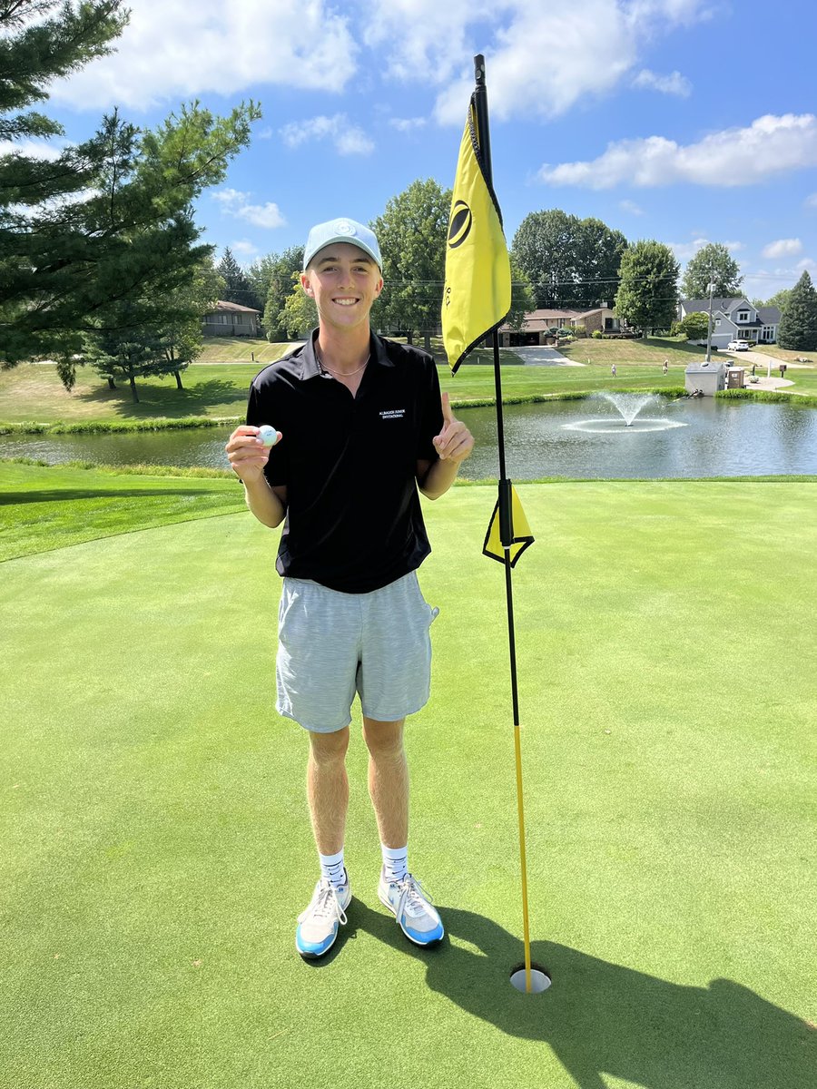 Crazy to think three aces in one month for <a href="/JacksonOverton8/">Jackson Overton</a>. He gets another hole-in-one today on #16 <a href="/IndianolaClub/">Indianola Country Club</a>! <a href="/IHSboysgolf/">Indianola Boys Golf</a> <a href="/iowapga/">Iowa PGA Section</a> <a href="/IowaGolfAssn/">Iowa Golf Assn</a>