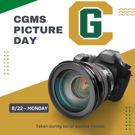 CGMS_Wildcats's tweet photo. PICTURE DAY IS TOMORROW! 

Say cheese! 🧀 https://t.co/GmaqDLaubo