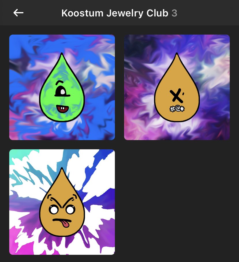 Martin_Jurg's tweet photo. @JefS_NFT @Myronns1 @TrustO_o Let’s show our Drips to the world and give @KoostumKreashen and his artwork some credit!! #Solana #SolanaNFT #NFT #NFTs #Jewelry https://t.co/gxUbG3Z8bC