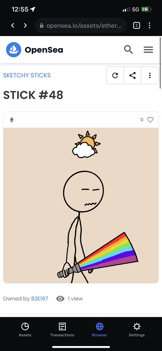 someone just minted one of my favorite rare traits 👀🤌🏼  the rainbow flashlight