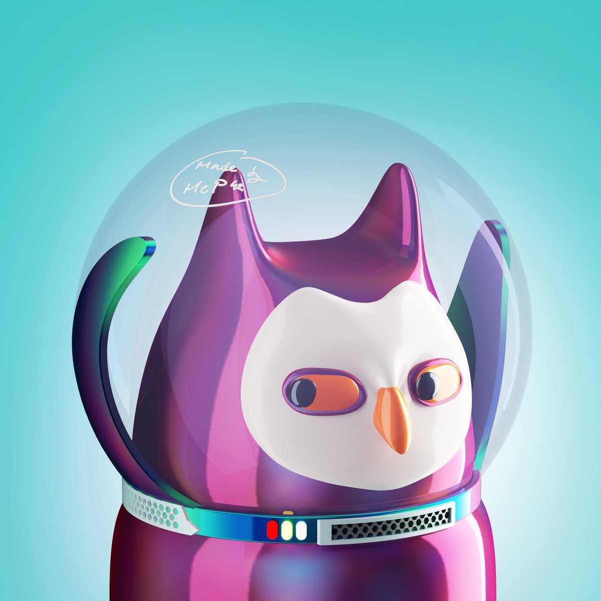 michalprekop's tweet photo. I am Michael, designer, and this is my contest entry for #moonbirdsremix. 
It is an honor for the original @moonbirds #1183 and it's owner @makinm0ves.

Art is listed on OpenSea → https://t.co/b6vNDvG8mg

@evbuilds #3DNFT https://t.co/5lWnYPNeX2