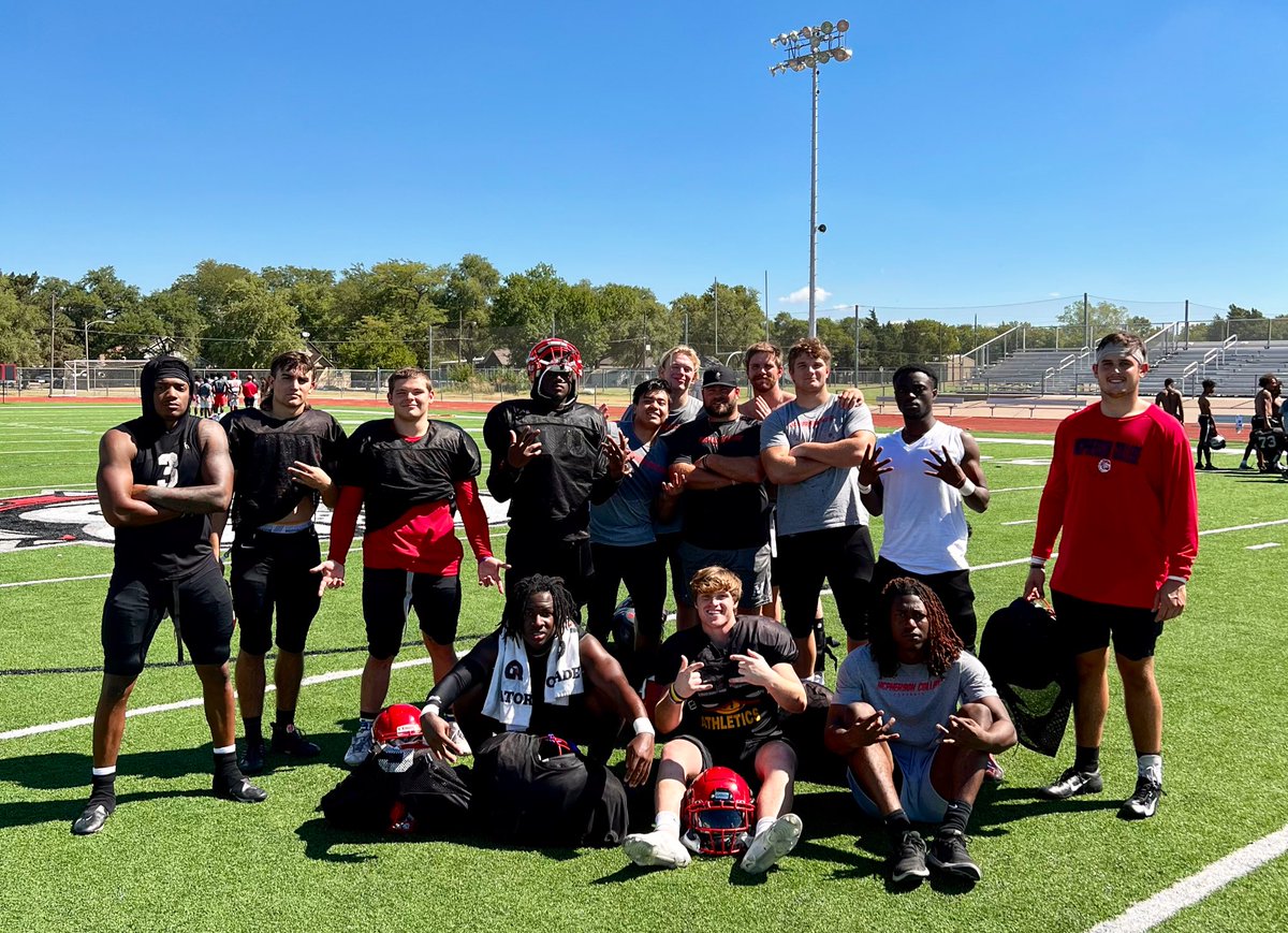Wrapped up an exciting fall camp this morning with these guys! Super blessed to work with such a talented group of young men on and off the field. #Bandits <a href="/MACBulldogsFB/">McPherson Football</a>