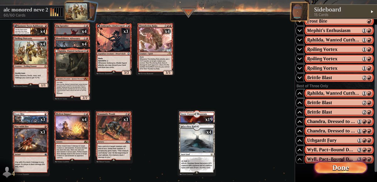 liutianguang88's tweet photo. Not bad qualifier .7-1 day1 / 5-2 day2 . Won against a lot of esper and lost vs ur mid and rakdos sac. Thanks for the deck my friend @Ausi1983 . ๐๐ monored aggros is safety choice ๐๐
@mtgazone @fireshoes https://t.co/t14bMzYEwZ