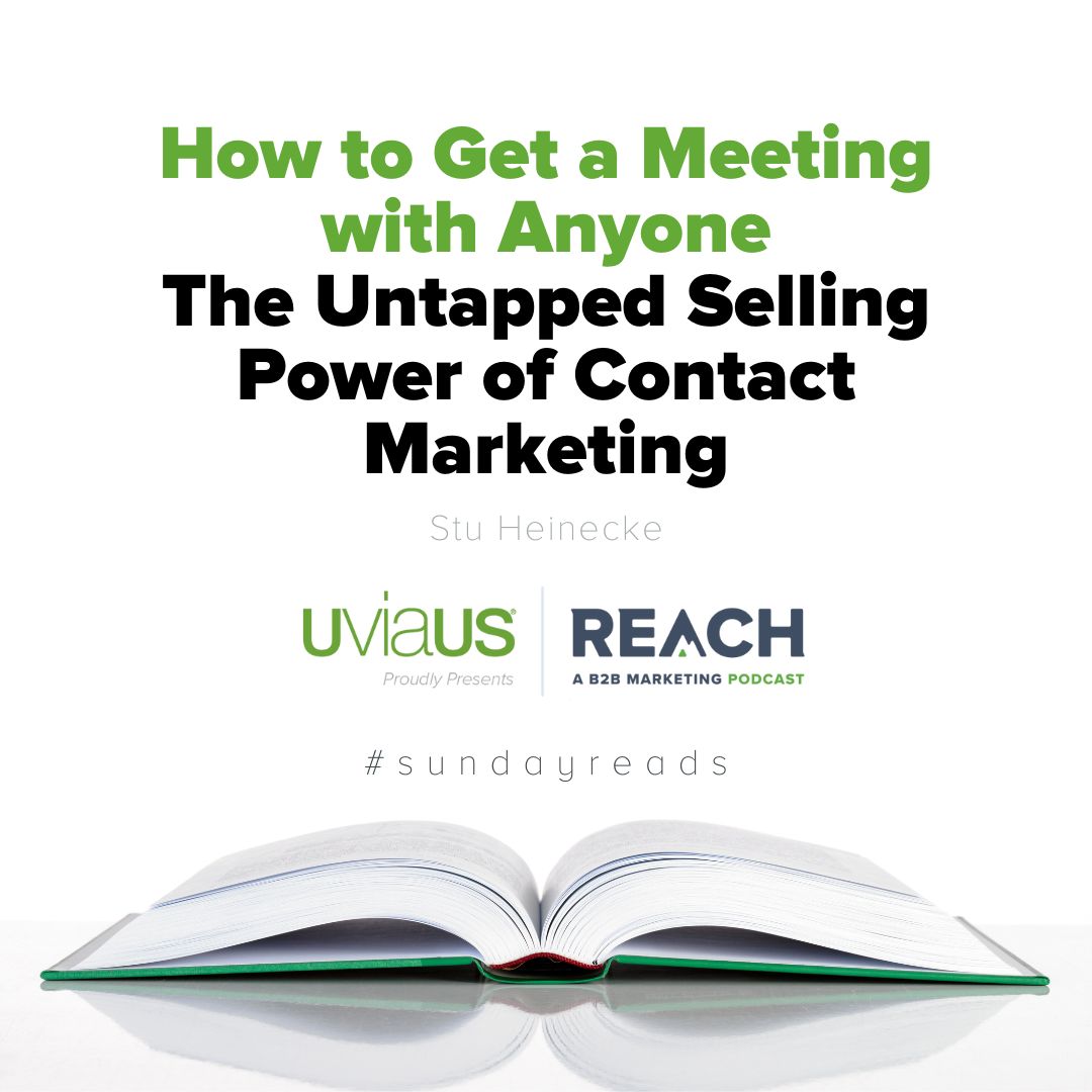 #SundayReads recommendation!

Marketer Stu Heinecke discovered that he could get past traditional gatekeepers and reach those elusive executives by thinking outside the box and using personalized approaches that he calls "contact campaigns". 

amazon.com/How-to-Get-Mee…

#marketing