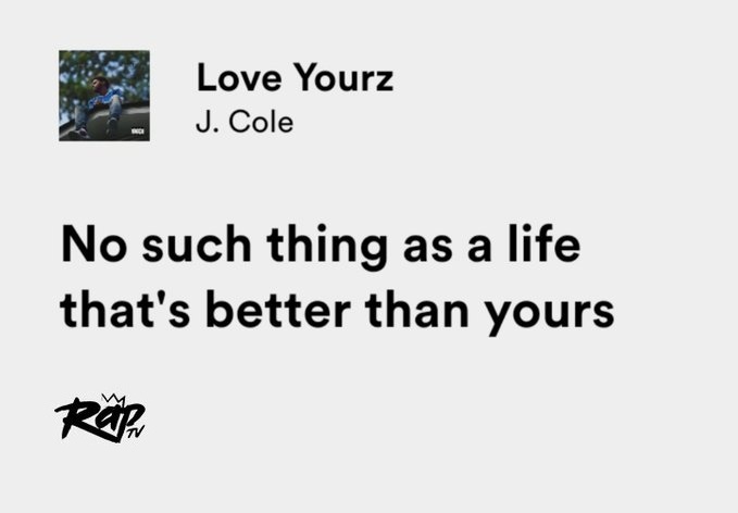 relatable iconic lyrics on Twitter: "j.cole / love yourz  https://t.co/PMvmV7cWbJ" / X