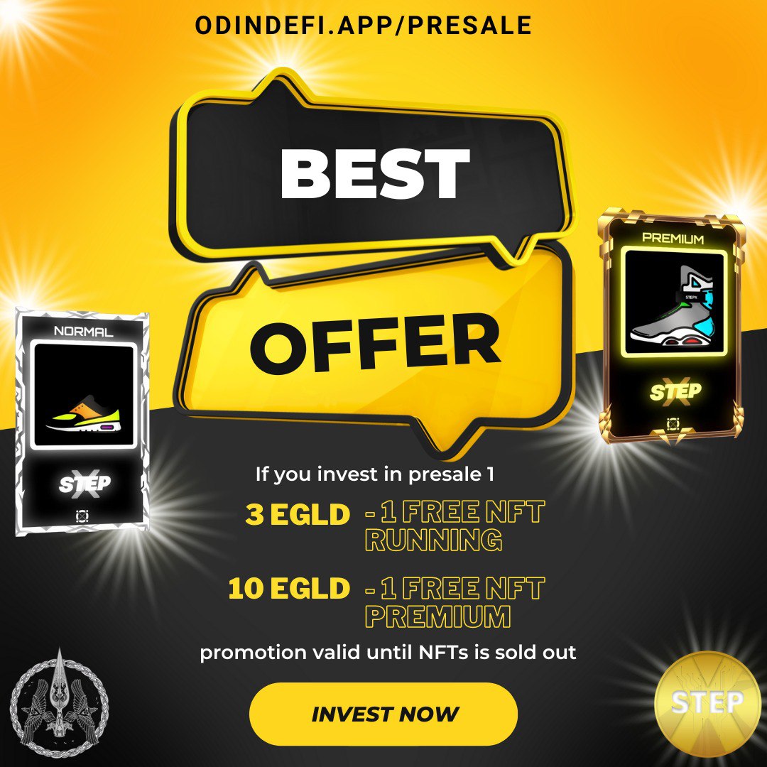 Don't miss our offer!!!!
odindefi.app/presale

#ElrondCommunity #ElrondNetwork #ElrondNFTs #PRESALE
