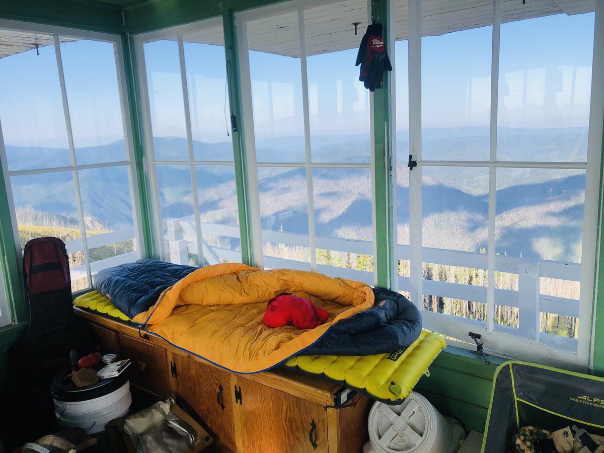 eric_siegel1's tweet photo. Nothing like embedding with a USFS wildfire spotter in a fire tower. Pics from high above the Idaho-Montana borderlands/Bitterroot Mountains. To understand wildfire lookouts/“spotters,” is to understand a enduring trade of art &amp; science passed down among generations of seers… https://t.co/vOCr22UUO0