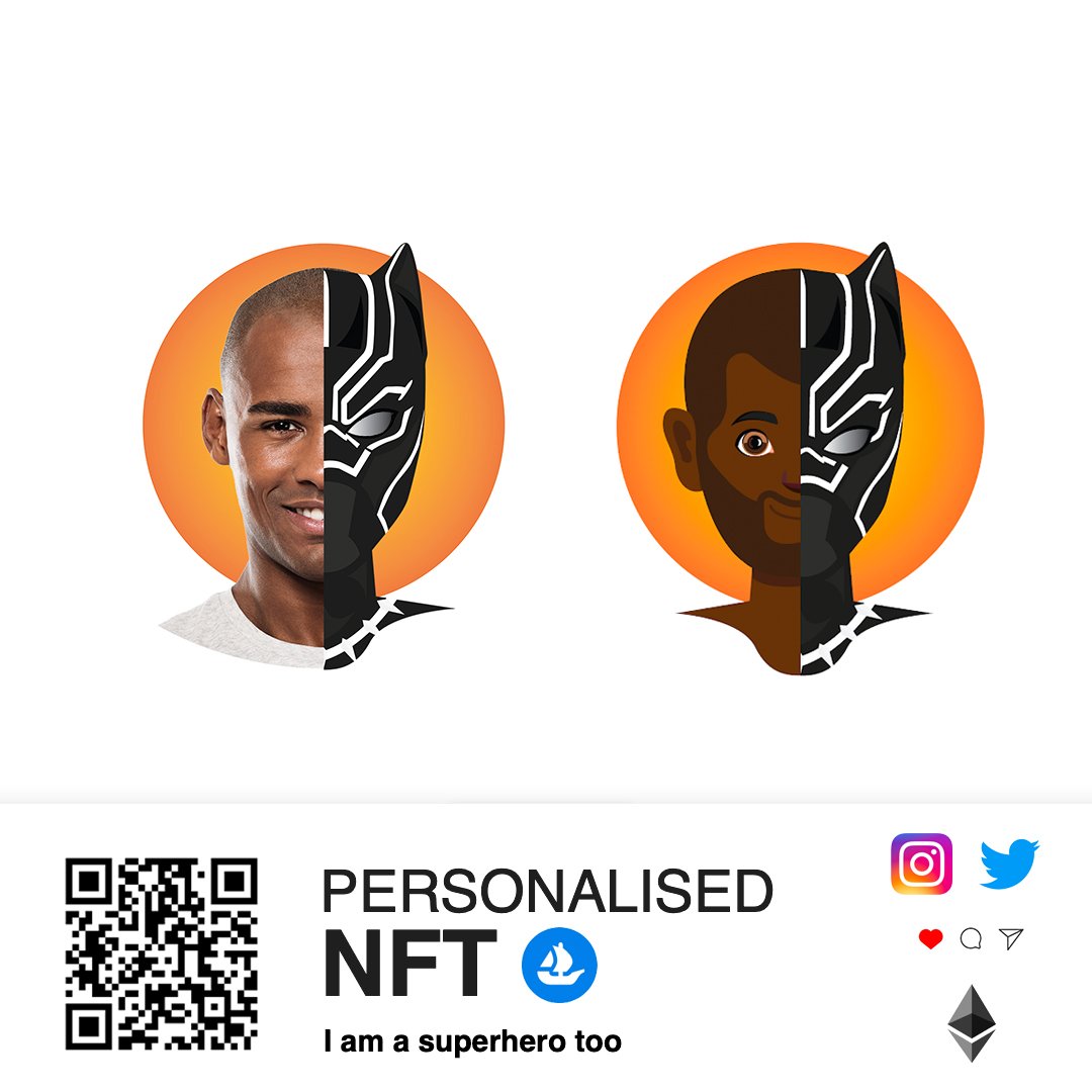 ImSuperheroToo's tweet photo. More #personalised #nfts 
#gift it to someone you #love 
Most #unique #nftcollection 

#iam_a_superhero_too
#NFTCommunity #Opensea  #nftart  #nftcollector #nftartist #crypto #DigitalArtist #twitter #viral #beautiful #instagood #superheroes #happy #cryptocurrency #art #fashion https://t.co/VSDG62U80a