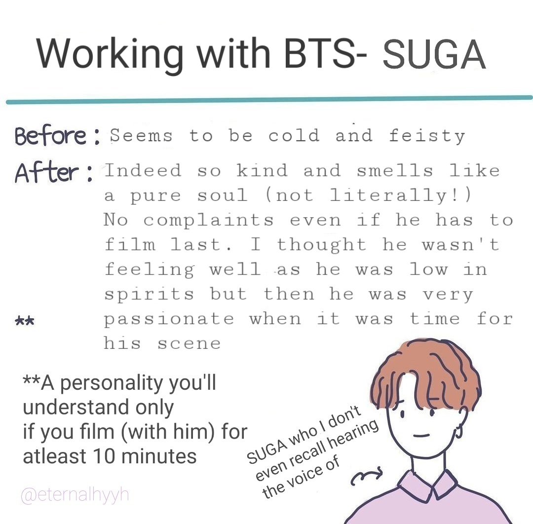 eternalhyyh's tweet photo. [ENG]
Thoughts on seeing @BTS_twt in real by a non-army staff who worked with them for a commercial in 2020

#RM🐨 #JIN🐹 #SUGA🐱 #JHOPE🐿 + https://t.co/tBlO5MbIJY