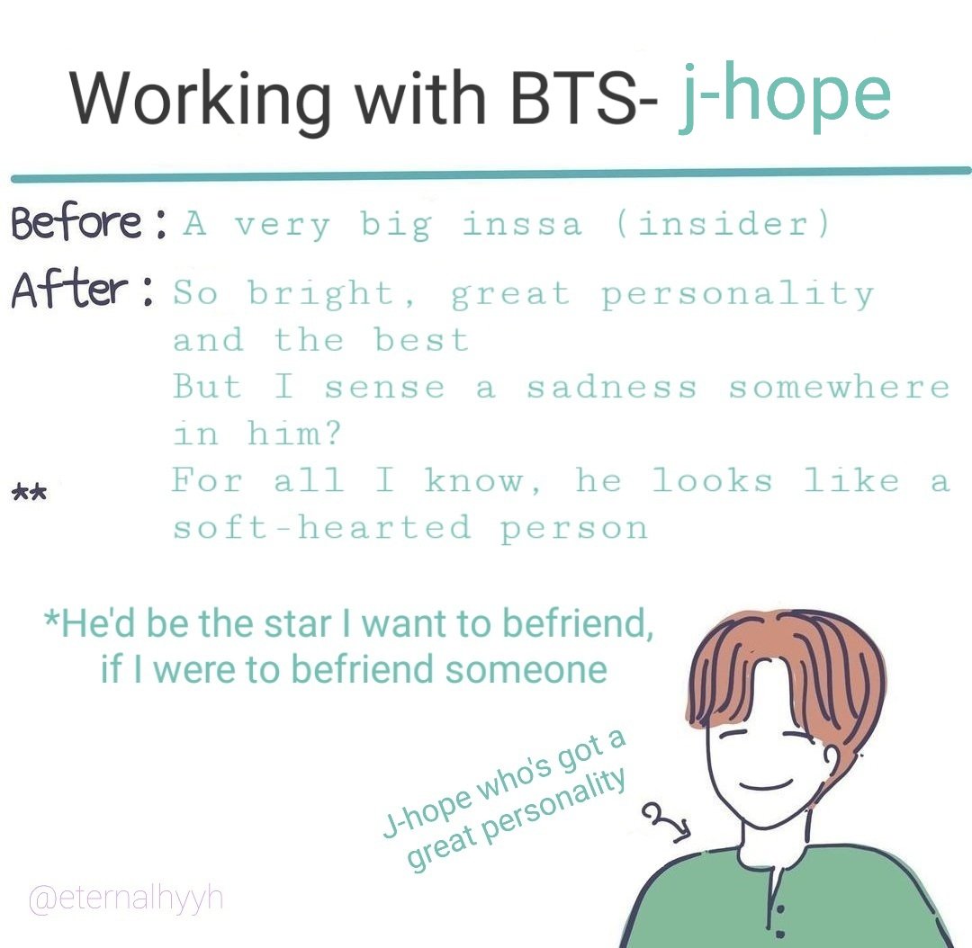 eternalhyyh's tweet photo. [ENG]
Thoughts on seeing @BTS_twt in real by a non-army staff who worked with them for a commercial in 2020

#RM🐨 #JIN🐹 #SUGA🐱 #JHOPE🐿 + https://t.co/tBlO5MbIJY