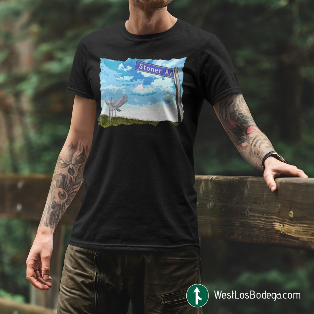 BodegaWest's tweet photo. Ever been to Stoner Ave in West Los Angeles?
It's a different kind of place! 😄💚💚Pick up one of our Stoner Ave tees, they're super soft 100% cotton and only $25!🤗👍#westla #westside #losangeles #la #hollywood #love #santamonica #marijuana #cannabis #weed #CBD  #stoner #thc https://t.co/3Eq547u3QQ