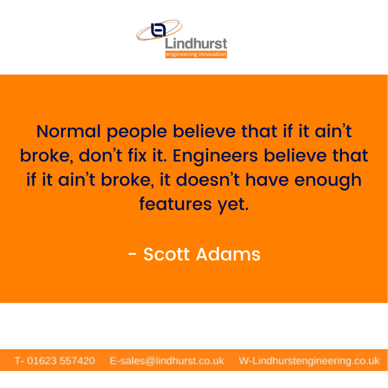 “Normal people believe that if it ain’t broke, don’t fix it. Engineers believe that if it ain’t broke, it doesn’t have enough features yet.”

- Scott Adams

#MondayMotivation