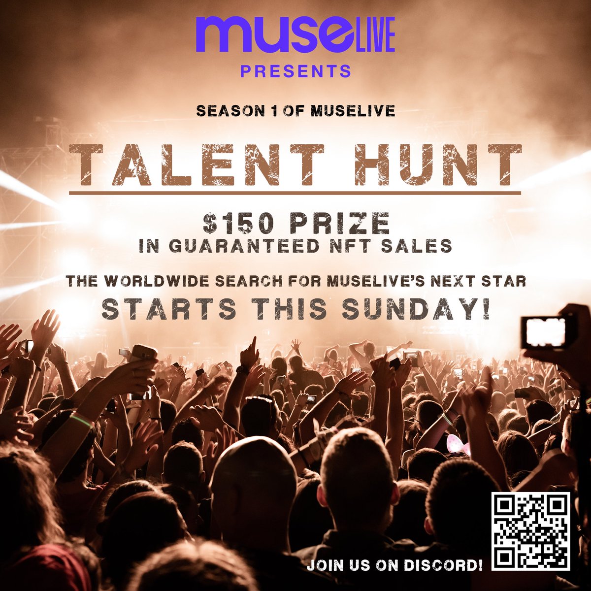 museLIVE is presenting its the first-ever talent hunt (season 1🎶🎶).

Are you a talented vocalist or music artist? 
Then there is the opportunity you've been searching for.
museLIVE is on the hunt for its next music star. 

Are you the next?
Join our community to apply

#web3