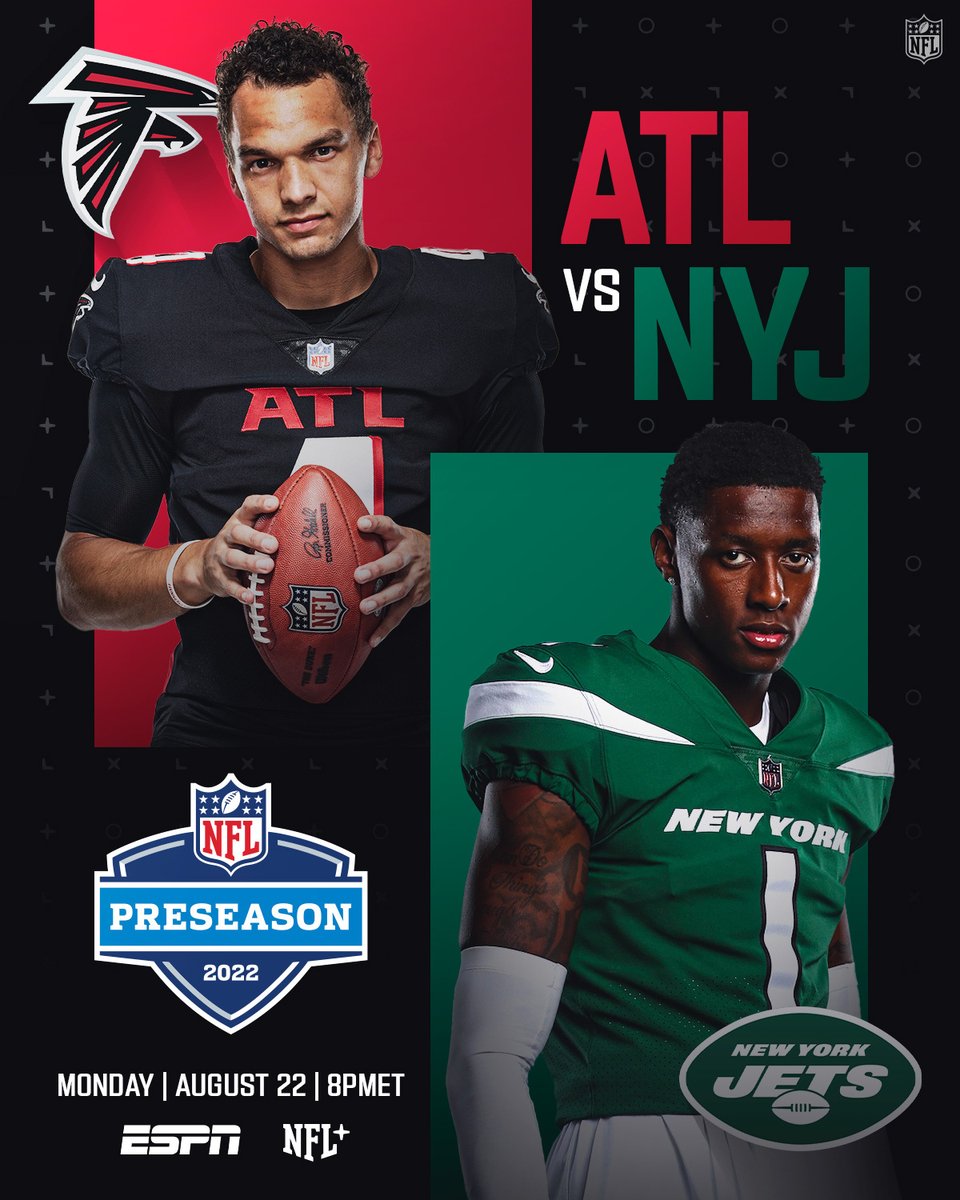 Mondays are better with football. 

📺: #ATLvsNYJ -- Tonight 8pm ET on ESPN
📱: Stream on NFL+