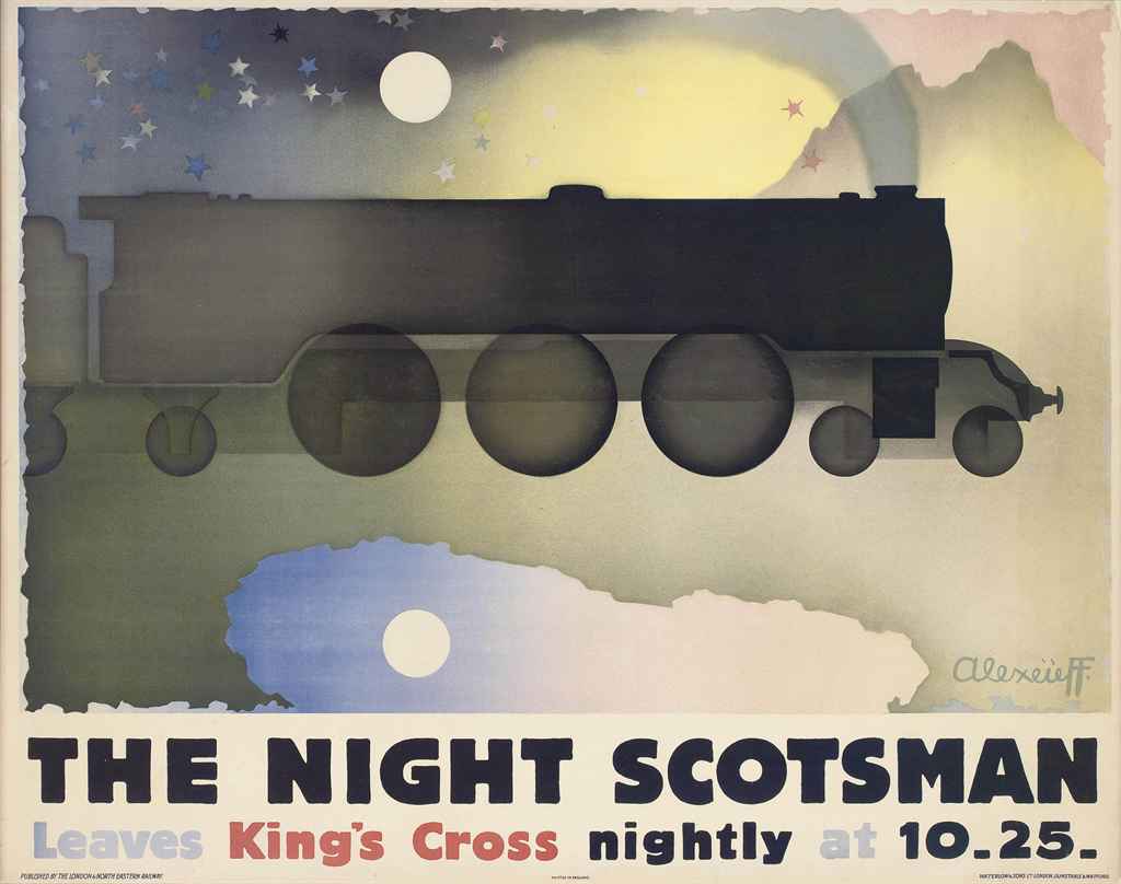 The Night Scotsman leaves King’s Cross nightly at 10.25, Alexandre Alexeieff, 1931
