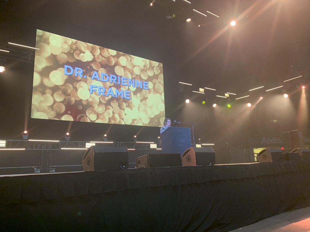 pdosal's tweet image. Dr. Adrienne Frame welcoming thousands of new Knights @UCF #GoKnights #ChargeOn !