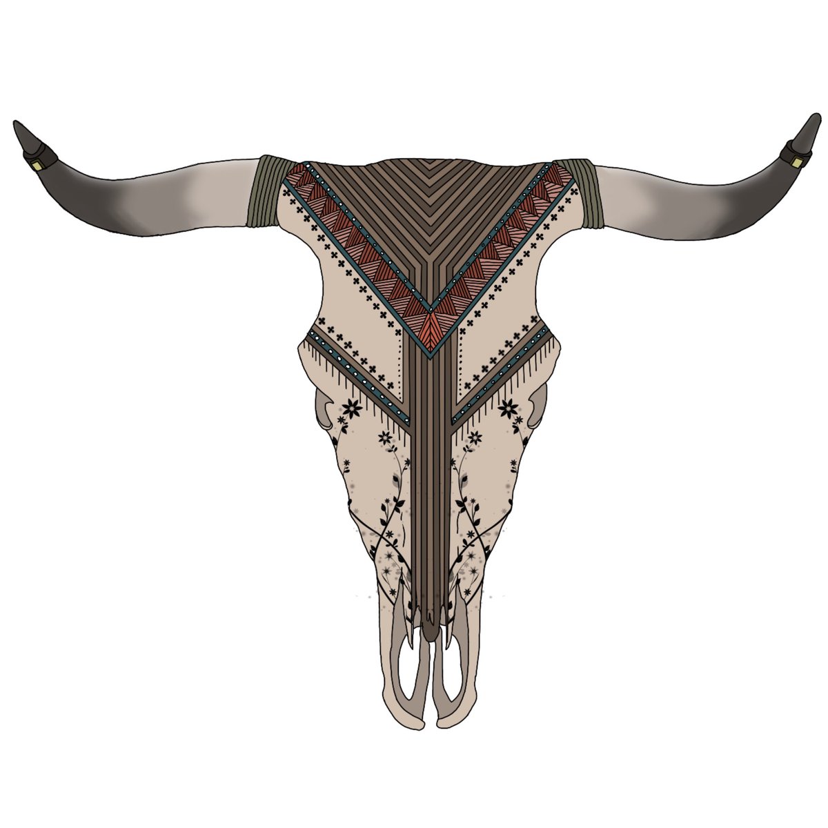 scribblingmess's tweet photo. western skull i designed 🤧 https://t.co/lTjDLsC7nC