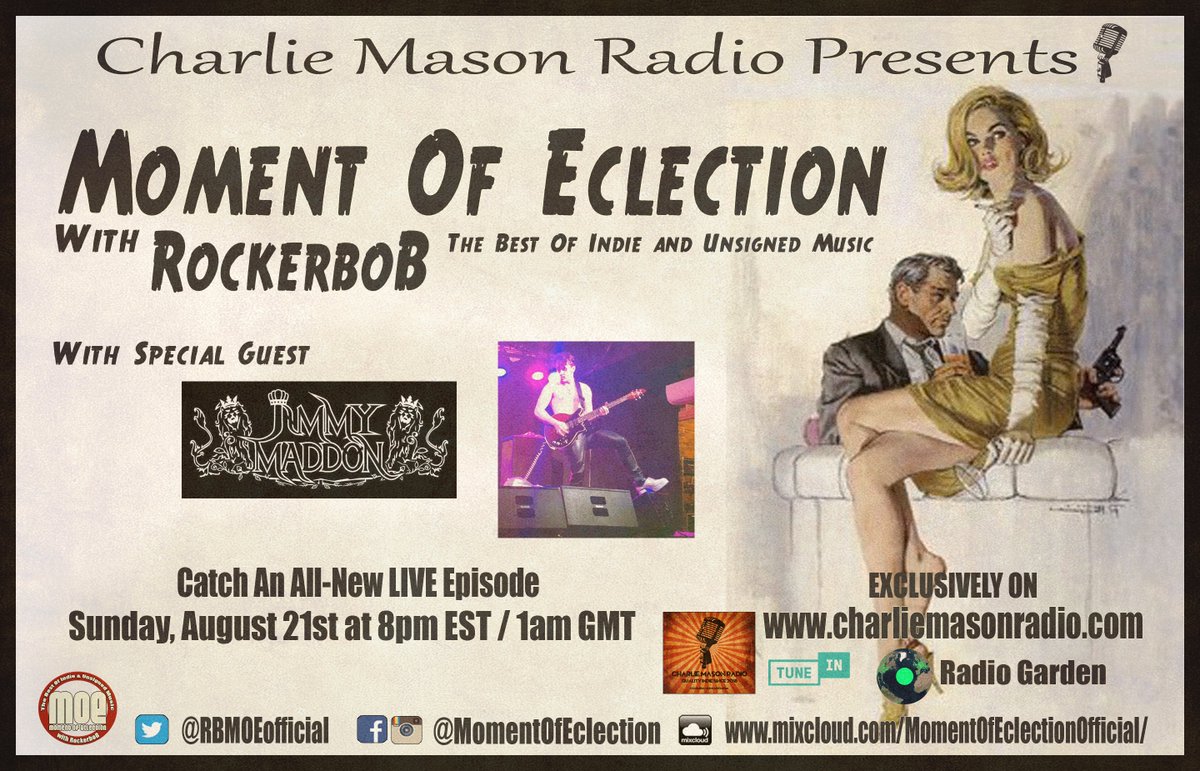 RockerboB (@rbmoeofficial) on Twitter photo New show tonight at 8pm EST on <a href="/charliemasonva/">ββπΈβπππΌ ππΈππβ βπΈπ»ππ</a> with tons of killer indie bands and special guest <a href="/jimmymaddon/">Jimmy Maddon</a> doing his first USA radio interview!
Tune in and let's bring real radio back! New show tonight at 8pm EST on <a href="/charliemasonva/">ββπΈβπππΌ ππΈππβ βπΈπ»ππ</a> with tons of killer indie bands and special guest <a href="/jimmymaddon/">Jimmy Maddon</a> doing his first USA radio interview!
Tune in and let's bring real radio back!