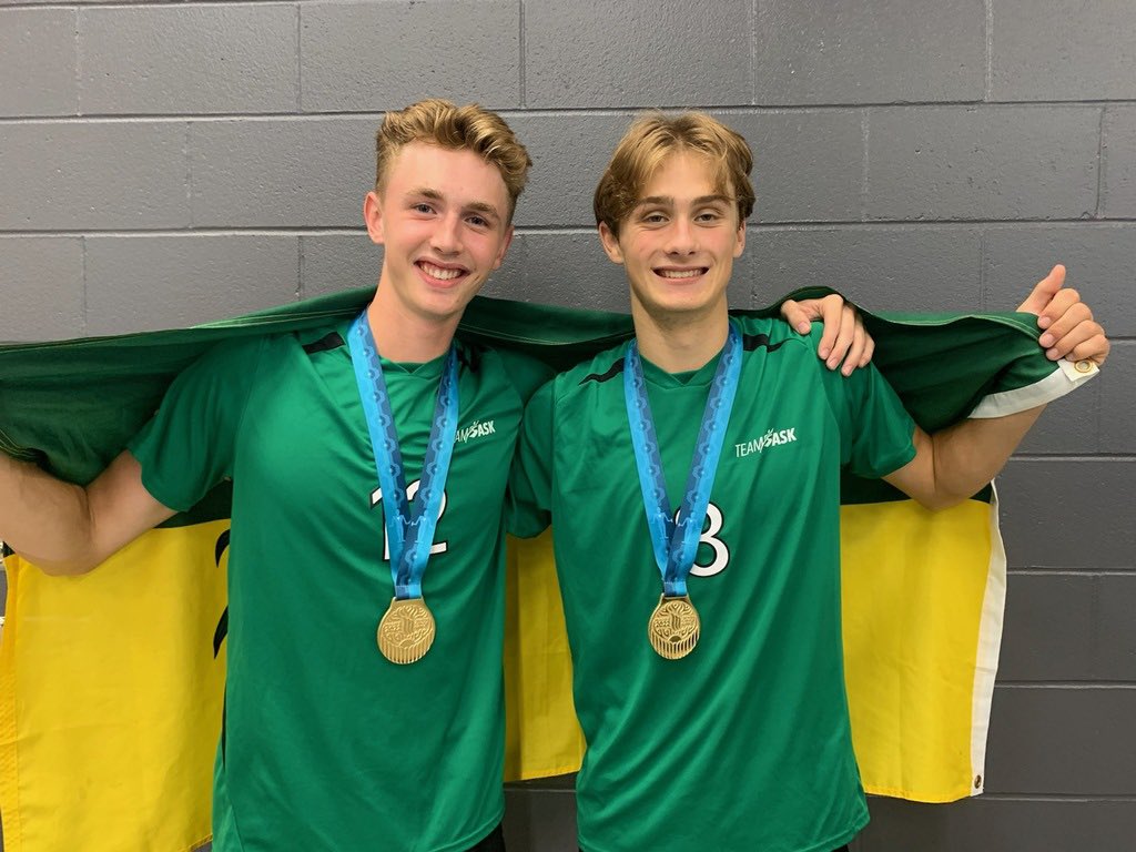 Griffin Duncalfe and Shaye Wall have won gold in mens volleyball at the 2022 Canada Summer Games!