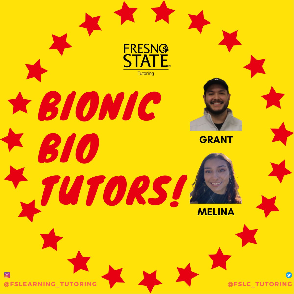 Grant and Melina, tutors. ... They have the technology. They have the capability. ... They are the Learning Center's bionic Bio tutors! #biology #anatomy #physiology